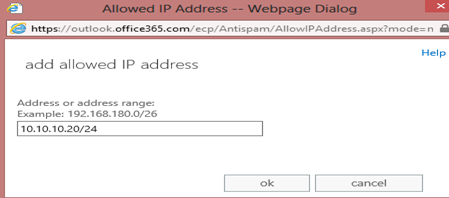 EOP / Office 365: Block or Allow IP Address in Connection Filtering «  