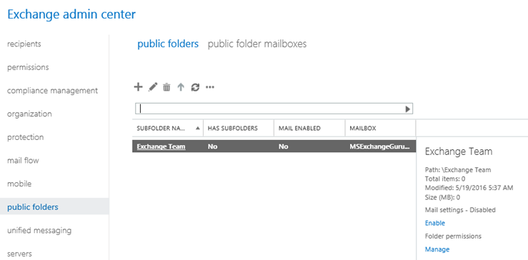exchange public folder database huge