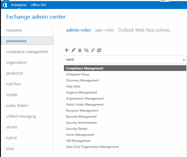 add user to management role assignment exchange 2016